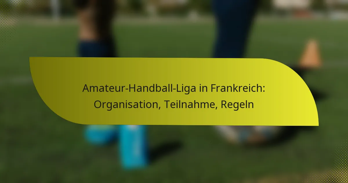 Amateur-Handball-Liga in Frankreich: Organisation, Teilnahme, Regeln